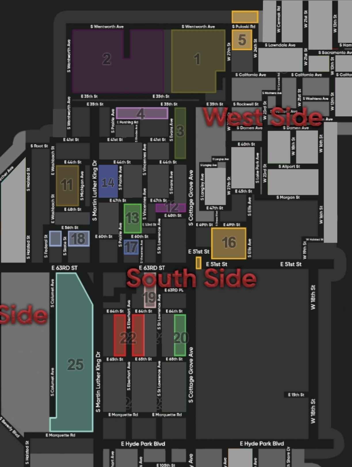 Carte des territoires
